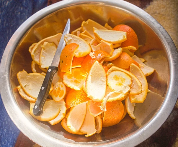 Coji de portocale după experimentul cu 2,5 kg